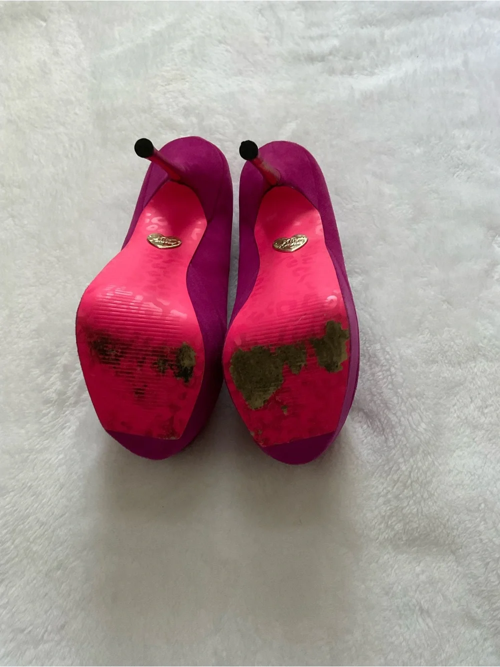 Betsey Johnson Fuchsia Platform Stiletto Pumps